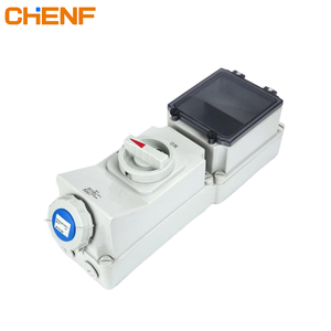 Chenf IP44ป้องกันริ้วรอยกันน้ำ/P67เต้ารับสีแดงน้ำเงินพร้อมตัวล็อกแบบคู่และรางนำทางมาตรฐาน DIN 230V 400V CF7213 32A 16A - Product Image 5