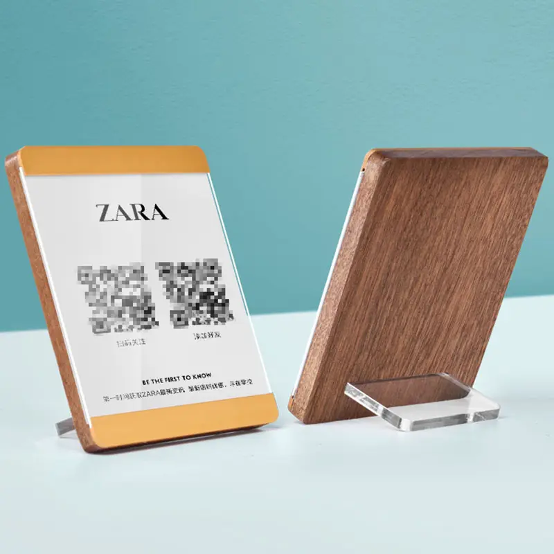 2022 L Shape Table Single-Sided Presentation Slanted visiting card display cards price holder