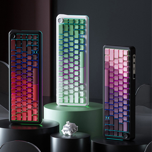 Teclado mecánico Weikav WK68 personalizado de modo Triple RGB con montaje de junta Bluetooth inalámbrico 2,4G portátiles intercambiables en caliente - Product Image 1