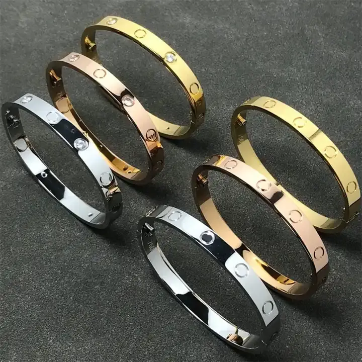 High quality 316L stainless steel plated 18K gold plated love screwdriver bracelet men's and women's luxury jewelry manufacturer