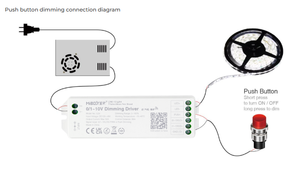 MiBoxer LS4 senza fili 0-10V/1-10V/10V PWM attenuazione Driver DC12-24V LED Controller 2.4G per Smart Phone APP controllo pulsante di oscuramento - Product Image 5