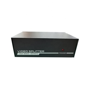 Comutador divisor VGA de 4 portas 1x4 1 PC para 4 monitores extensor amplificador de vídeo 200MHz para TV LCD PC