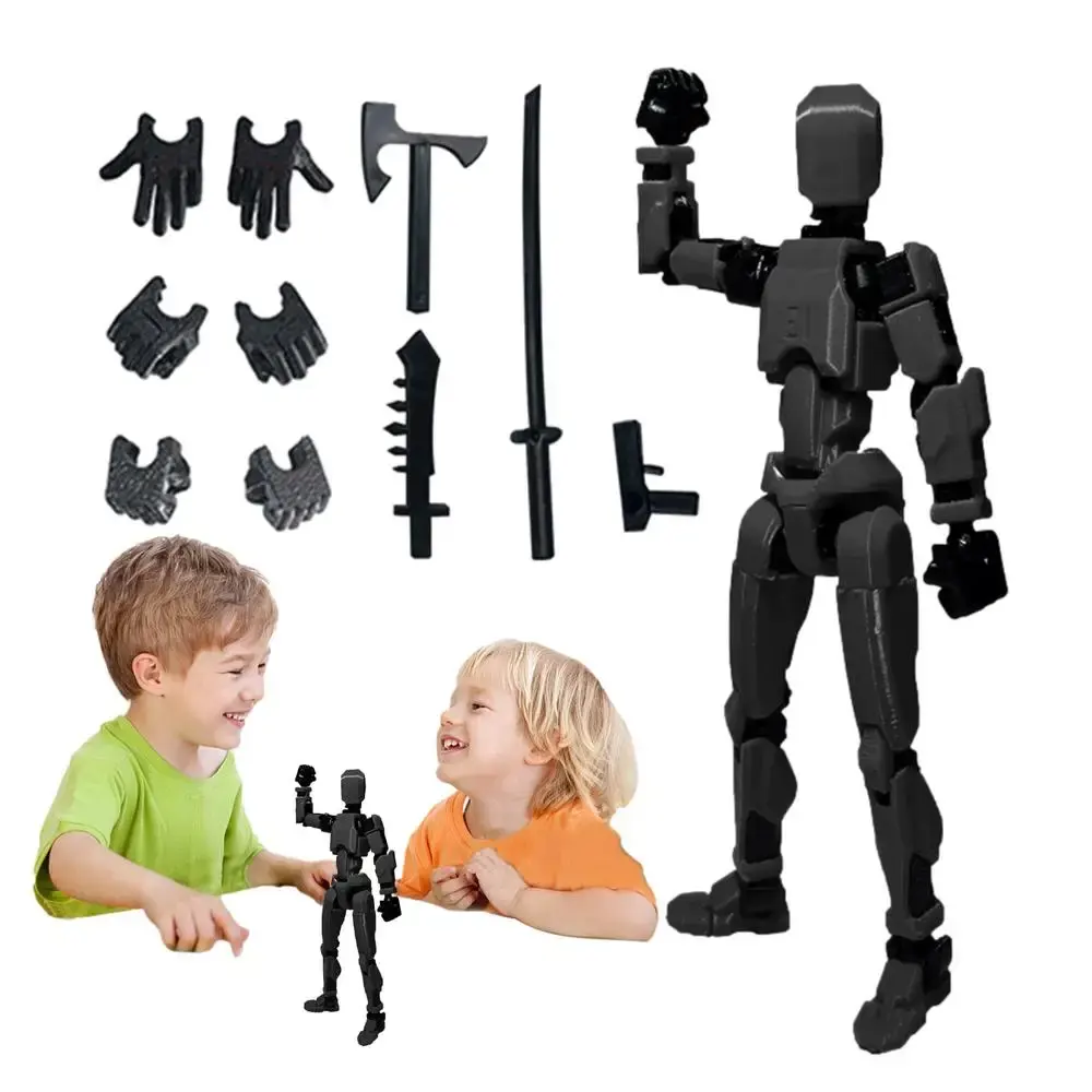 Мульти-шарнирный подвижный робот с 3D-печатью манекен, 5 фигурок, игрушки для родителей и детей, игра для детей, подарки для детей