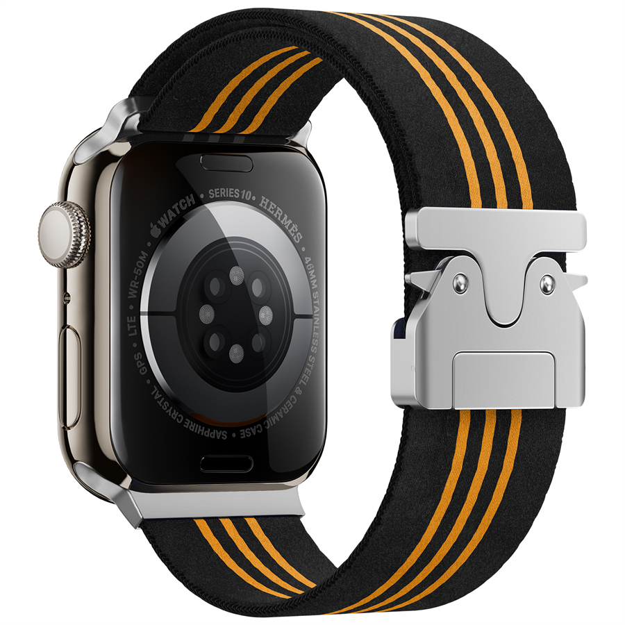 B4#Black/Orange Triple Stripes