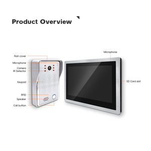 TCP/IP cavo Video citofono per telefono porta 10.1 pollici Touch Screen con Tuya per Home Villa citofono Video POE videocamera campanello - Product Image 3