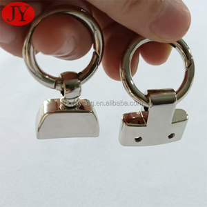 Handmade DIY Da phần cứng hợp kim kẽm Keychain thư mục da Key Ring Khóa da xe Keychain phụ kiện - Product Image 2