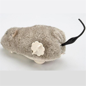 发条弹簧力毛绒老鼠猫玩具机械运动老鼠宠物玩具 - Product Image 4