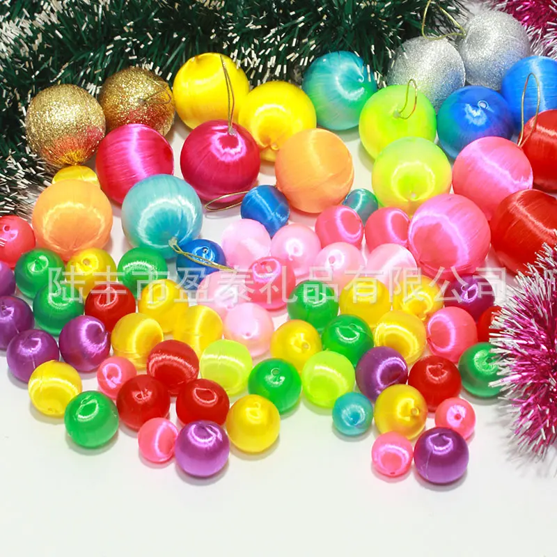 Manufacturer wholesale color silk ball Christmas decoration ball lighting accessories DIY material silk ball ready stock