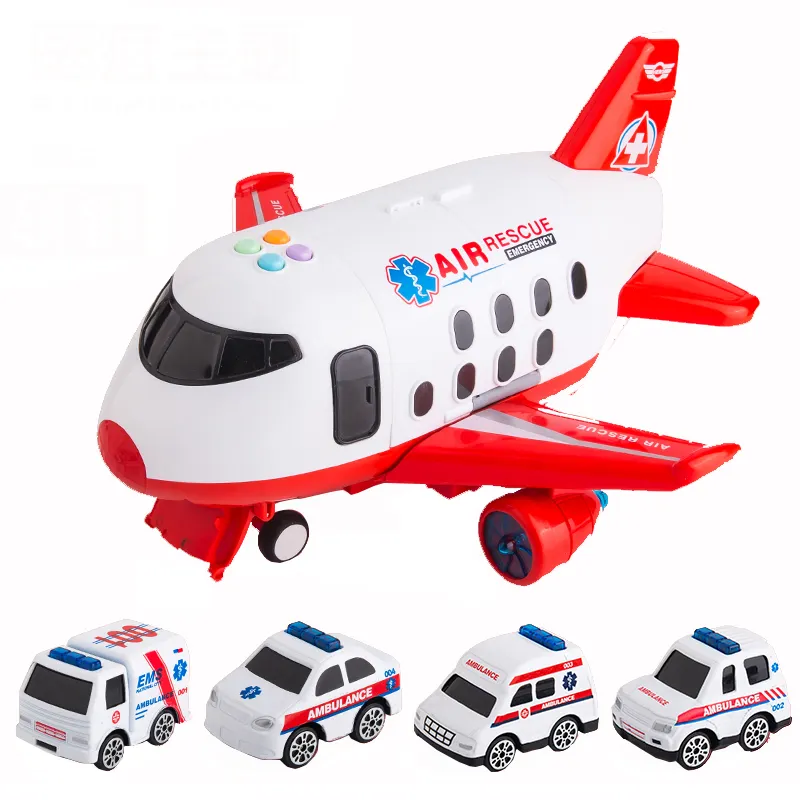 OEM Kids Metal Diecast veicoli giocattolo Air Rescue Diecast Plane 4 stili in lega modello di auto giocattoli