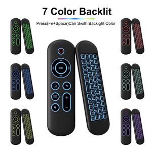 Nuevo M5 2,4G BT 5,2 Control remoto inteligente 7 colores retroiluminado Wireless Air Mouse Keyboard para Android TV Box Windows Mac Os Linux - Product Image 3