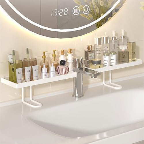 60cm milk white faucet storage rack