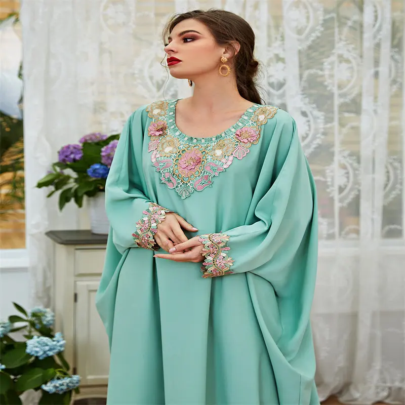 Nouvelle sortie mode impression Floral caftan Abaya vêtements islamiques plus belle élégante Kebaya moderne Baju musulman Kurung