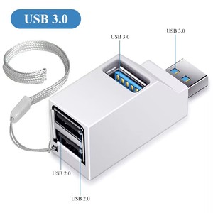 3 in 1 <strong>USB</strong> 3.0 HUB Adapter Extender 3 Port Splitter For PC Laptop <strong>Printer</strong> Mouse Keyboard Cables - Product Image 5