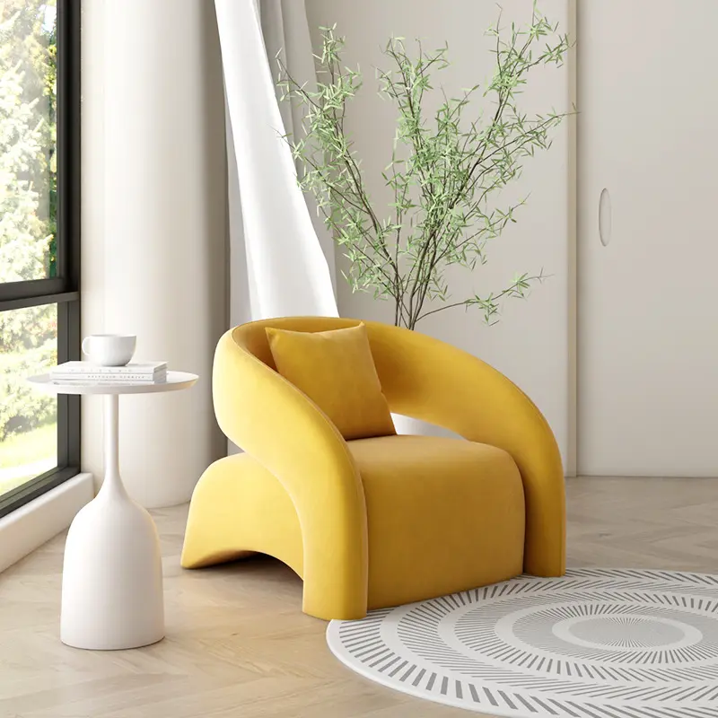 Chaise tigre de luxe légère minimaliste pour salon chaise de loisirs canapé simple avec balcon incurvé pour salle à manger