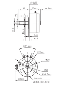 1K 2K 5K 10K Wdd35d4 10k导电塑料精密电位计0.1% 角位移传感器 - Product Image 6