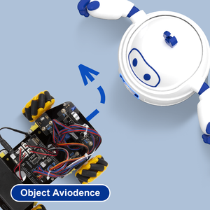 ACEBOTT STEM Kids Educational LED Light <strong>Ultrasonic</strong> <strong>Sensor</strong> Obstacle Avoidance Tank ESP32 Smart Robot Car Kit for <strong>Arduino</strong>