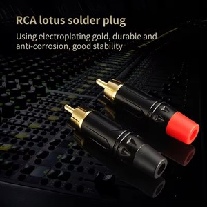 批发镀金RCA连接器RCA公插头适配器视频/音频线连接器音频影音插头Hifi RCA插头 - Product Image 2