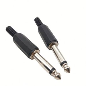 男性6.35mmモノジャックピンストレートプラグコネクタ2コア6.5モノ6.5mmジャックモノはんだ6.5mmオス6.35mmプラグ & コネクタ - Product Image 1