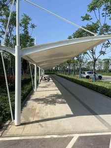 Modern Designed Outdoor Architecture Membrane <strong>Structure</strong> Car Parking <strong>Shade</strong> &amp; Swimming Pool Tent PVDF &amp; PTFE Type - Product Image 3