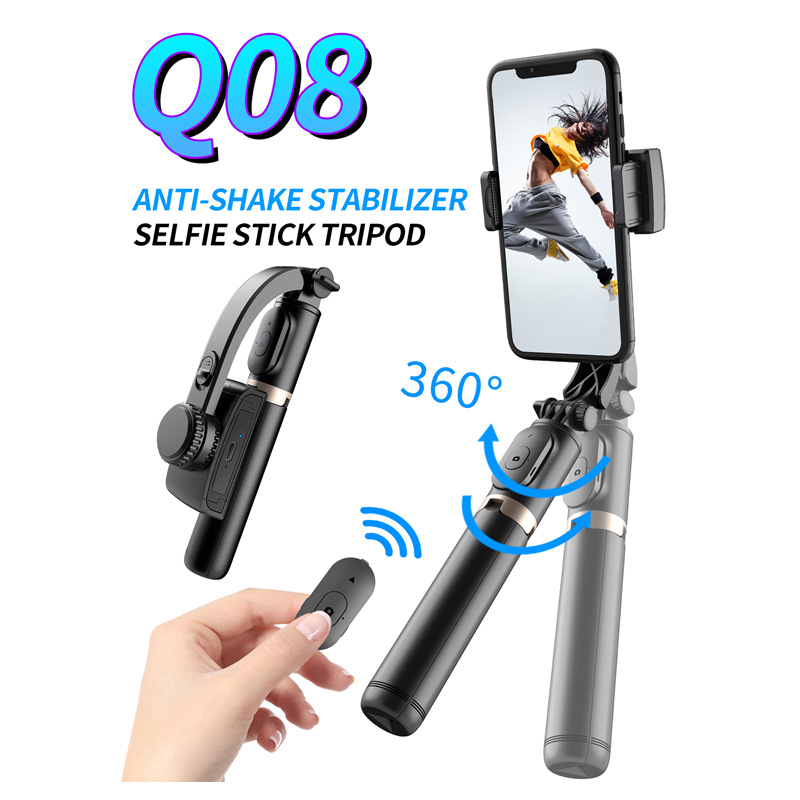 Stabilisateur mono-axe d'entrée de gamme Q08 (noir)