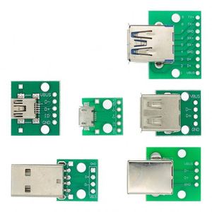 Connettore maschio USB/MINI adattatore MICRO USB-DIP connettore femmina connettore 2.54 B Type-C USB2.0 3.0 femmina convertitore PCB - Product Image 2