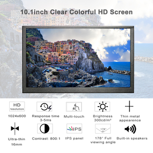 מחשב נייד קטן IPS HD 1024x600 רמקול מסך משנה <span class=keywords><strong>LCD</strong></span> דק 5 נקודות מסך מגע נייד HD-MI צג 10 אינץ' לרסברי <span class=keywords><strong>Pi</strong></span>
