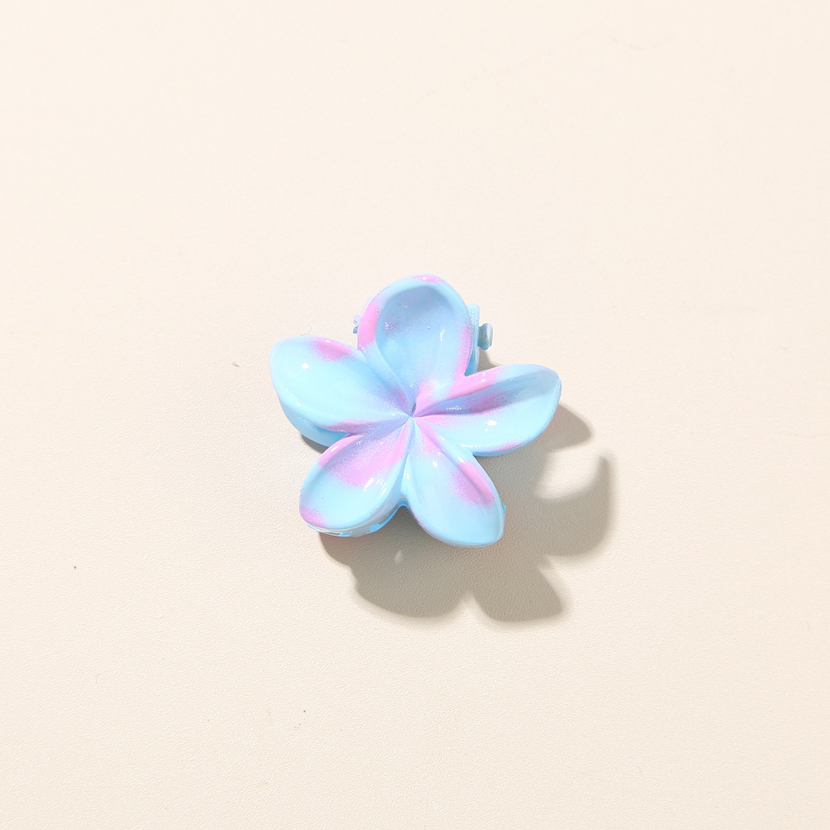 5 glossy blue-25cm frangipani flowers