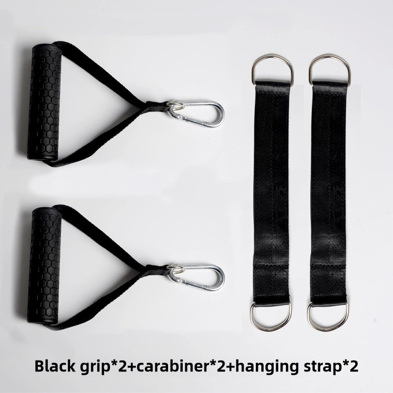 Tige de suspension 2,5 cm avec mousqueton en caoutchouc noir