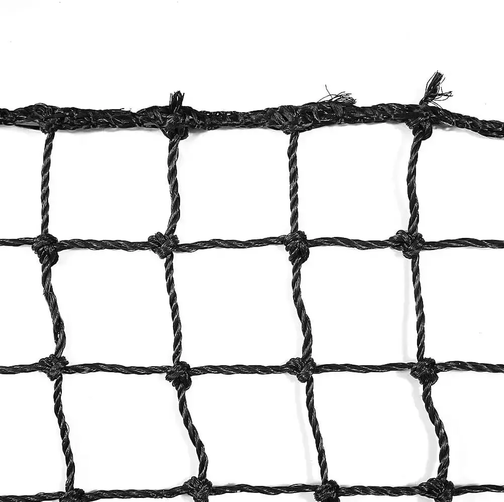 Rede de malha quadrada plástica hdpe pp, malha sem nó, rede esportiva para futebol, basquete, badminton, tribunal