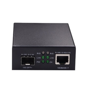1*100M/1G/2.5G/10GbpsアダプティブRJ45ポート、1*10Gbps SFP + スロット10G光ファイバーイーサネットメディアコンバータ - Product Image 1