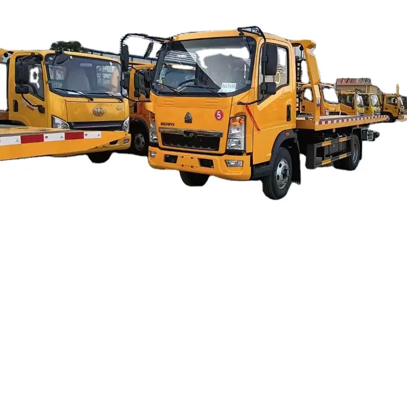 Coût d'usine SINOTRUK HOWO 4x2 3T 5T véhicule dépanneuse à plat camion de transport de voiture camion de sauvetage du trafic à vendre