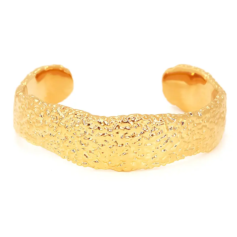 Bracciali con polsino gioielli alla moda braccialetti con struttura in corteccia d'oro 18 carati dichiarazione per ragazze regali freddi minimalisti per le donne