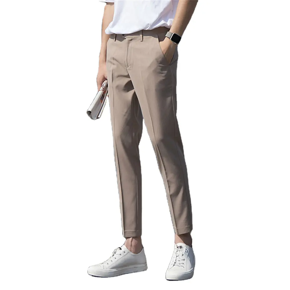 Pantalones Cargo multicolores para hombre, caqui, pista Formal, Chino, suave, bajo pedido mínimo, se puede personalizar