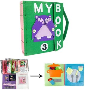 3D 5 Styles DIY My First Cloth <strong>Book</strong> Infant Baby Felt Quiet Cloth <strong>Books</strong> Early Learning Educational Felt Material Development <strong>Book</strong>