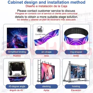 Pantalla LED curvada en ángulo recto de 90 grados, publicidad comercial, pared de vídeo, alquiler de escenario, pantalla de cubo de columna cuadrada LED - Product Image 2
