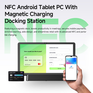 ODM Customized <strong>Android</strong> Tablet Front NFC Reader Desktop Electronic Menu Screen Kiosk with Magnetic Fast Charging Docking Station - Product Image 2