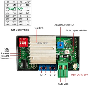 Schrittmotor treiber und-steuerung, Vorwärts-und Rückwärts steuerung Antriebs winkel Impuls drehzahl SPS Serielle Kommunikation, DC 5 ~ 30V/4A - Product Image 3
