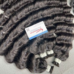 Stokta hazır 100% vietnamca Remy İnsan saç dokuma uzantıları dantel tipi buhar derin dalga peruk malzeme toplu 8- 30 inç - Product Image 6