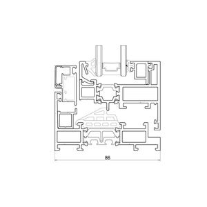WSP 86A Tilt Turn Windows mit integriertem Bildschirm Slim Frame Design Thermal Break Aluminium fenster Wasserdicht/Anti-Moskito/Sicher - Product Image 6