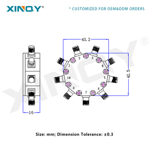 XINQY8ウェイRFコンバイナーDC6GHzパワースプリッターパワーディストリビューターディバイダー電子レンジコンポーネントカスタマイズ可能 - Product Image 3