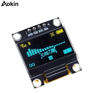 0.96 ''OLED Display Screen 12864 128x64 Yellow + Blue White Driver I2C Serial Self-Luminous 4Pins für Arduino Raspberry PI