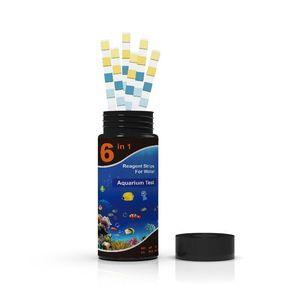 אקווריום מבחן ערכת 6in1 <span class=keywords><strong>KH</strong></span> <span class=keywords><strong>GH</strong></span> דגי מים בדיקות רצועות האקווריום אקווריומים