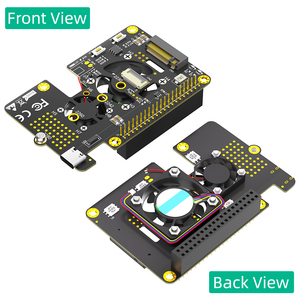 Nuova versione 3 in 1 Combo M.2 NVMe SSD a pci-e adattatore con doppio dispositivo di raffreddamento e decolorazione automatica LED per raspberry pi 5 - Product Image 2