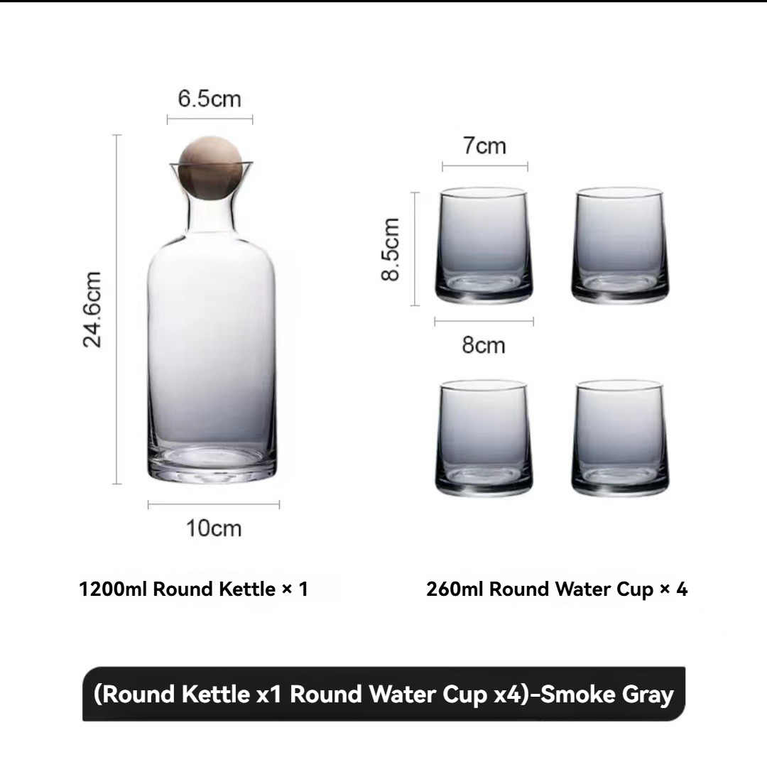 Smoky Gray-1 Kettle+4 Cups