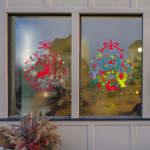Tatil için fabrika yüksek kalite temizle noel pencere statik sarılmak - Product Image 5