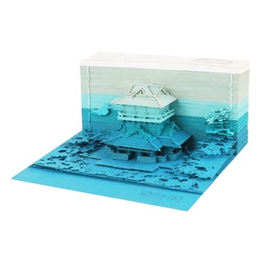 促销礼品创意纸便签贴传统建筑遮挡3D记事本 - Product Image 3