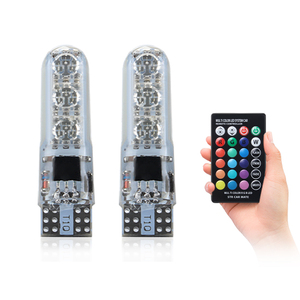 T10 Led Canbus ampul araba iç Led Remote RGB çakarlı lamba uzaktan kumanda ile 12V Controller - Product Image 1