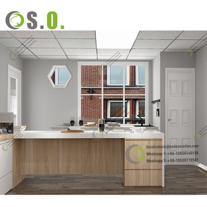 Pantalla de estilo moderno para ordenador portátil, escaparate de madera de alta gama, diseño de interior de tienda de ordenador - Product Image 2