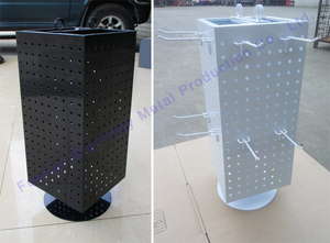 Einzelhandel geschäft 4 Seiten Peg board Counter Top Tisch Rotierender Metall Schlüssel bund halter Display Spinner Rack Stand - Product Image 5