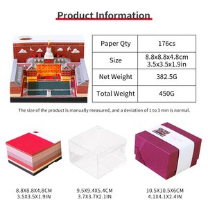 University Series Harvard University Building <strong>Block</strong> 3D Modeling <strong>Paper</strong> Cut Tear-off <strong>Memo</strong> Pad New Laser Cutting Crafts Gift Ideas - Product Image 6